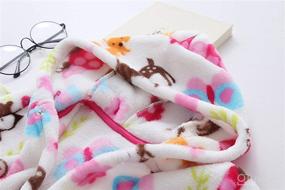 img 2 attached to 👶 Toddlers/Kids Plush Fleece Hooded Bathrobe – Soft Children's Pajamas Robe
