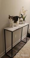 img 1 attached to Modern White Marble Console Table With Gunmetal Frame - Perfect For Entryway/Hallway/Foyer/Enterance & Living Room! review by Chad Sornsin