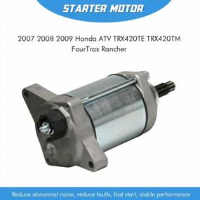 img 1 attached to High Torque Starter Motor For Honda ATV Rancher 420, Foreman 500, And Pioneer 500 - 31200-HP5-601 31200-HR0-F01 (2007-2019)