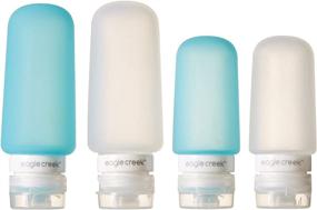 img 1 attached to Eagle Creek Pack-It 4-Piece Clear/Aqua Silicone Travel Bottle Toiletry Set