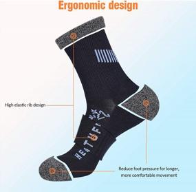 img 2 attached to Heatuff Men'S 6 Pack Hiking Crew Socks Athletic Cushion Outdoor Trekking Sock Reinforced Heel And Toe