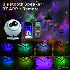 img 1 attached to Enhanced 2.0 Aulifants - Star Galaxy Nebula Sky Projector Night Lights with Loud Speaker APP &amp; Remote Control for Parties, Bedrooms, and Festivals (Grey)