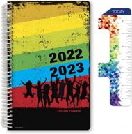 academic year 2022-2023 middle school/high school planner - matrix style silhouette 5.5"x8.5" with ruler/bookmark and planning stickers by global datebooks logo