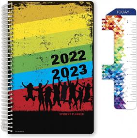img 4 attached to Academic Year 2022-2023 Middle School/High School Planner - Matrix Style Silhouette 5.5"X8.5" With Ruler/Bookmark And Planning Stickers By Global Datebooks