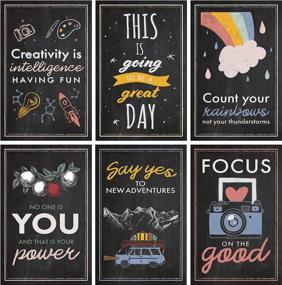 img 4 attached to DIVERSEBEE Inspirational Wall Art Posters, Positive Quotes Office Wall Decor, Motivational Posters For Office, Classroom Decor, Classroom Decorations, Teacher Posters, Set Of 6, 11X17 In (Rainbow)