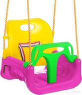 🎠 ancheer 3-in-1 swing seat for kids 6 months and older: anti-flip, detachable, pink logo