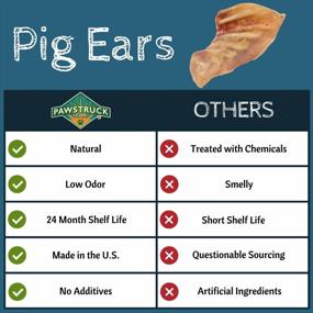 img 1 attached to Jumbo Pig Ears премиум-класса, сделанные в США, для собак — жевательная резинка из натуральной и цельной свинины для оптимального здоровья зубов — массовые лакомства с Prime Gnaw — без искусственных ингредиентов или ароматизаторов