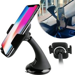 img 4 attached to Desire2 In-Car Suction Holder: Hands-Free Smartphones Dashboard/Windscreen Mount for Men & Women