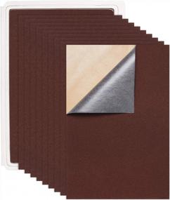 img 4 attached to Premium Velvet Sticky Back Sheets For Art And Craft - 20PCS Brown Self-Adhesive Fabric A4 Sheets For Multi-Purpose Use