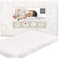 kushies baby toddler pillow 19 "x12.5" - бежевая маленькая подушка со съемным моющимся чехлом, детская подушка из органического хлопка для сна, детская кроватка и дорожная простыня, машинная стирка подушки для младенцев логотип