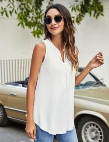 img 2 attached to Newchoice Womens Tank Tops V Neck Sleeveless Summer Shirts Loose Casual Tops Blouse