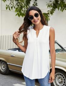 img 3 attached to Newchoice Womens Tank Tops V Neck Sleeveless Summer Shirts Loose Casual Tops Blouse