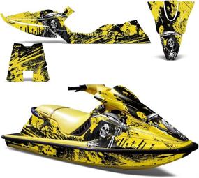 img 2 attached to 🛥️ Премиумная наклейка набор графики желтого гидроцикла Reaper V2 для Sea-Doo XP 1994-1996 - Оптовые наклейки