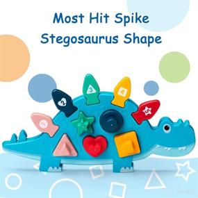 img 2 attached to 🦖 Fantykids Montessori Dinosaur Shape Sorter Learning Toys for 1-2 Year Old Boys and Girls - Educational Gifts