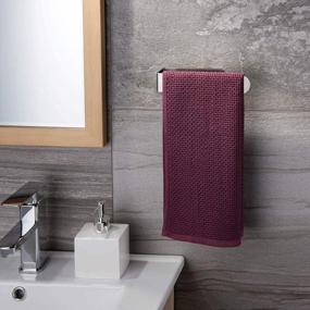 img 2 attached to YIGII Self Adhesive Hand Towel Holder/Towel Bar In Stainless Steel Brushed Finish - No Drilling Required For Bathroom And Kitchen