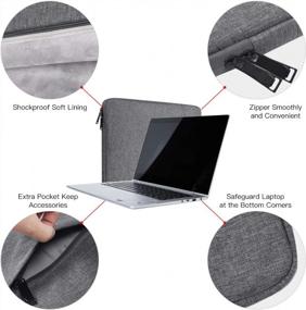 img 1 attached to Защитите свой 15,6-дюймовый ноутбук в стильном чехле Space Grey Sleeve: совместим с ноутбуками Acer, Dell, Lenovo, ASUS и HP