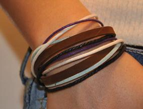 img 1 attached to Original Tribe Soft Leather Multicolour Ropes Women Leather Bracelet Women Wrap Cuff Bracelet SL2284