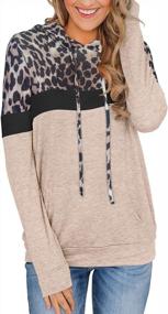 img 3 attached to Stay Stylish And Comfortable In PINKMSTYLE Women'S Casual Color Block Hoodies