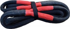 img 3 attached to QIQU 3/4"×20Ft Kinetic Recovery Rope & 5/8" D Shackle, Heavy Duty Vehicle Tow Ropes,Energy Rope,Double Braided Nylon Kinetic Rope (3/4"×20Ft, Black 2)