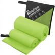 stay dry and compact with relefree microfiber towels - perfect for yoga, gym, travel, hiking and more! logo