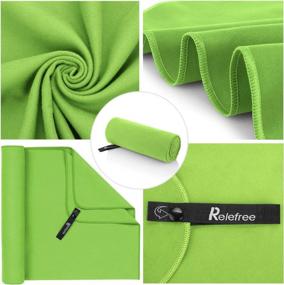 img 2 attached to Stay Dry And Compact With Relefree Microfiber Towels - Perfect For Yoga, Gym, Travel, Hiking And More!