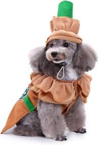 img 1 attached to Latte Dog Costume - Funny Iced Coffee 🐶 Outfit for Halloween, Winter Cosplay for Small to Medium Dogs