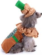 latte dog costume - funny iced coffee 🐶 outfit for halloween, winter cosplay for small to medium dogs логотип