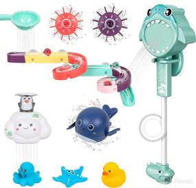 img 4 attached to Treetoi Electric Shark Bath Shower Head: Fun Toddler Shower Toys for Kids - Perfect Bathing Time Gifts!