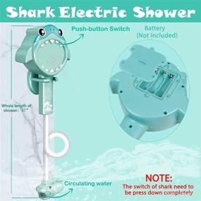 img 3 attached to Treetoi Electric Shark Bath Shower Head: Fun Toddler Shower Toys for Kids - Perfect Bathing Time Gifts!