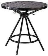 🪑 safco cogo steel indoor/outdoor table, 36" round, black - durable and stylish addition for any space логотип