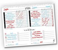 jennakate mid mod chore chart - dry erase magnet for multiple kids, teens & adults - homeschool, routine, and behavior schedule - 18"x14" size, marker not included logo