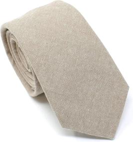 img 3 attached to Crisp Chambray Cotton Skinny Necktie: Sleek Men's Accessory Collection by Ties, Cummerbunds & Pocket Squares