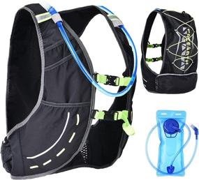 img 4 attached to PACEARTH Running Hydration Vest with 32oz/1L Bladder - Ideal for Men and Women - Hydration Pack with Zipper, Phone Holder - Perfect for Outdoor Trail Running, Hiking, Marathon Training, Cycling Race