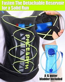 img 1 attached to PACEARTH Running Hydration Vest with 32oz/1L Bladder - Ideal for Men and Women - Hydration Pack with Zipper, Phone Holder - Perfect for Outdoor Trail Running, Hiking, Marathon Training, Cycling Race