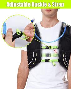 img 2 attached to PACEARTH Running Hydration Vest with 32oz/1L Bladder - Ideal for Men and Women - Hydration Pack with Zipper, Phone Holder - Perfect for Outdoor Trail Running, Hiking, Marathon Training, Cycling Race