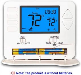 img 2 attached to Программируемый термостат на 5-1-1 день от Suuwer для дома с двойной поддержкой тепла/охлаждения