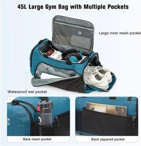 img 1 attached to Lightweight 3-Way Duffle Backpack Gym Bag With Wet Pocket & Shoes Compartment For Men And Women By G4Free - Perfect For Sports, Travel, Weekends, And Overnight Trips - 45L Capacity