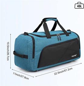 img 2 attached to Lightweight 3-Way Duffle Backpack Gym Bag With Wet Pocket & Shoes Compartment For Men And Women By G4Free - Perfect For Sports, Travel, Weekends, And Overnight Trips - 45L Capacity