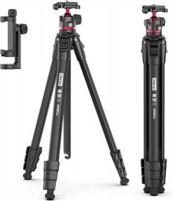 img 4 attached to Capture Stunning Shots With ULANZI MT-55 Travel Camera Tripod Stand - Perfect For Sony, Nikon, Canon, And Fuji DSLR Cameras With Smartphone Clamp