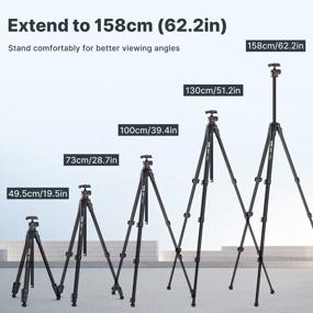 img 3 attached to Capture Stunning Shots With ULANZI MT-55 Travel Camera Tripod Stand - Perfect For Sony, Nikon, Canon, And Fuji DSLR Cameras With Smartphone Clamp