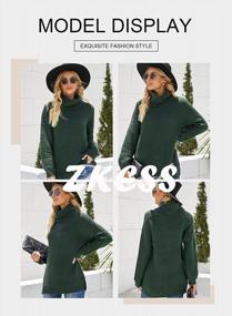 img 2 attached to Warm And Stylish: ZKESS Women'S Turtleneck Chunky Knit Sweater For Casual Wear