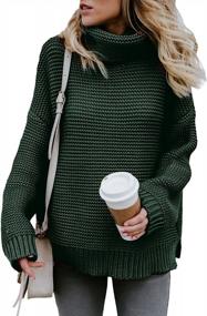 img 4 attached to Warm And Stylish: ZKESS Women'S Turtleneck Chunky Knit Sweater For Casual Wear