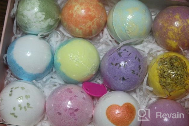 img 1 attached to Poleview Bath Bombs Gift Set,Bubble Bath & Spa Bath,Dry Skin Moisturize,12 Handmade Natural Plant Aroma Bath Balls, Perfect For Birthday Mothers Day Gifts Idea For Her/Him, Wife, Girlfriend review by Solomon Baron