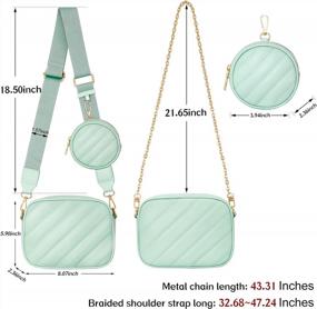 img 1 attached to Women'S Trendy Quilted Crossbody Bag - GEEAD Small Round Zip Shoulder Purse