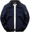 lavnis men's lightweight softshell coat sportwear zipper windbreaker flight bomber jacket logo