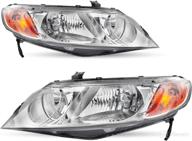 🚗 jsboyat 4 door sedan - headlight assembly replacement for 2006-2011 honda civic | passenger & driver side логотип