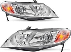 img 4 attached to 🚗 JSBOYAT 4 Door Sedan - Headlight Assembly Replacement for 2006-2011 Honda Civic | Passenger & Driver Side