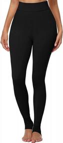 img 1 attached to Comfortable And Stylish: Tulucky Women'S High-Waisted Velvet-Lined Leggings