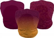 набор из 3 шарфов для лица prosphere в темно-бордовом и золотом классическом маленьком размере — многоразовые шейные гетры для покрытия лица логотип