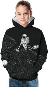 img 1 attached to 👕 Boys' Graphic Hoodies Pullover with Pocket - Fashion Hoodies & Sweatshirts